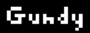 the Gundy logo shown in pixel font
